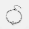 Pulseira de Liga de Cobre Imitação de Moissanita Feminina Cubo Joia de Mão Estilo Bola de Rede Simples Fashionable Leve Luxo Atacado