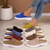 Comercio Electrónico Transfronterizo 2026 Nuevos Mocasines Casuales Slip-on Zapatos Perezosos Tallas Grandes Pantuflas de Suela Gruesa para Mujer Venta al por Mayor