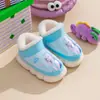 Ye Luoli Invierno Zapatillas de algodón para niños bolsa tacón zapatos de algodón Niñas linda princesa linda casa base gruesa cálido interior