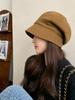 Otoño e Invierno Nuevo Sombrero de Pescador Boina Superior Ala Grande Cubre Rostro Cortavientos Cara Llamativa Sombrero Pequeño Para Mujer Todo Fósforo Vintage Sombrero de Sol