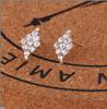 Brincos de Flores Flash Diamante Pérola Estilo Mercado Noturno Coreano Feminino Amor Geométrico Diamante Joias Brincos
