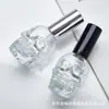 Botella de Perfume Creativa con Tapa de Calavera Vidrio Espeso Botella de Spray de Fragancia Portátil 50ml Botella Cosmética