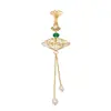 Ventilador Longo Antigo Flap de Cheongsam Pingente de Borla Broche Estilo Chinês Roupas de Chá Femininas de Alta Qualidade Acessórios de Nicho Hanfu