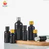 Atacado frasco de vidro preto para óleo essencial frasco conta-gotas escuro para óleo medicinal frasco pequeno vazio frasco para solução estoque frasco para mistura frasco selado