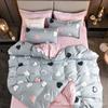 Funda de edredón estampada pieza única funda de edredón engrosada 1.5 m cepillada fábrica al por mayor individual ropa de cama dormitorio de estudiante