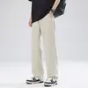 Pantalones Casuales Estilo Americano Tn Dd2025 para Hombre, Modernos Versátiles Holgados de Pierna Recta Pierna Ancha Pantalones de Vestir