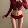 Calcinhas de Cetim Estilo Japonês Zona Turva Meninas Cintura Baixa Renda Sexy Puro Desejo Calcinhas de Algodão Respirável Mulheres