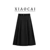 Nuevo falda plisada de otoño e invierno para mujer, de cintura alta, adelgazante, elegante, de longitud media, con un toque de alta gama y característica antiarrugas