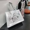 Bolso de Mano Láser Plateado Bolsa de Regalo para Tienda de Ropa Laminada Bolsa de Empaque Popular en Internet con Logo Personalizado Bolsa de Compras