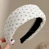 Diadema vintage de lunares plisada de ala ancha para mujer, casual y única, con un toque de alta gama, diadema versátil que hace que la cabeza se vea más alta y el rostro parezca más pequeño