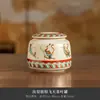 Conjunto de três peças de cerâmica Jun de Dunhuang para cerimônia do chá: tampa, tigela e copo. Alto apelo estético, peças individuais de alta qualidade. Novo estilo de 2026.