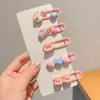 Pasador de Color Dopamina para Mujer, Pasador para Flequillo Lateral, Pinza de Pato Corazón de Chica Dulce, Pinza Lateral Linda Todo Combinación, Tocado