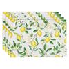 Mantel Individual Exclusivo Transfronterizo de Lino para Primavera y Verano Flor de Girasol Cocina Decorativa Mesa de Comedor Aislamiento Térmico Tapete Antimanchas
