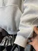 Sudadera Guapa Estilo Americano con Media Cremallera para Hombre 2025 Nueva Nicho Diseño de Cremallera Sudadera con Capucha Chaqueta Top Tendencia