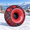 Pedidos al por mayor personalizables de flotadores de nieve inflables con fundas de tela, hechos de material de PVC y tela Oxford, juguetes inflables de nieve tamaño adulto