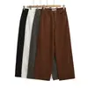 Ropa de Mujer Transfronteriza al por Mayor Otoño e Invierno Nuevo Estilo Europeo y Americano Color Sólido Cintura Alta Sueltos Pierna Ancha Pantalones de Mezclilla Largos hasta el Suelo