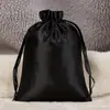 Bolsa de Cetim Imitação de Seda Bolsa com Cordão Presente Joias Peruca Bolsa de Armazenamento à Prova de Poeira Em estoque Atacado