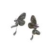 Pendientes de mariposa hueca tridimensionales con borla y circonita púrpura, estilo súper hada exquisito, moda para mujer, pendientes de temperamento de alta gama
