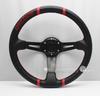 Cuero de fibra de carbono cuero calvo felpa esmerilada volante volante modificado carreras 14 pulgadas pvc volante cóncavo Universal