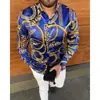 Camisa Floral Personalizada de Moda Nueva Primavera/Verano 2026 para Hombre, Manga Larga, Corona, Camisa Casual Estampada, Camisa de Negocios para Hombre