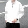 Sudadera para Hombre 2025 Otoño Media Cremallera Suelta de Alta Gama Otoño Engrosada Cuello Alto Camiseta Trendy Versátil Elástica