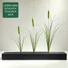 Planta de Simulação Junco Capim-Cebola Capim-Arundo Planta de Simulação Planta Verde Falsa Paisagismo Decoração de Casa Nórdica