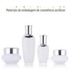 Nova Garrafa de Creme Acrílica com Tampa de Coroa Material de Embalagem de Alta Qualidade para Cuidados com a Pele Frasco Cosmético Separado Vazio