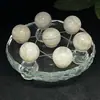 Placa de matriz de siete estrellas de bola de cristal de piedra natural transfronteriza adornos de feng shui logo de mineral de piedra original pulido adornos para el hogar sala de estar porche