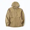 Jaqueta de Treino Masculina Slim Fit de Manga Longa para Outono e Inverno, Casaco Casual com Capuz de Secagem Rápida, Roupa Casual para Exterior 13244