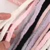 Nuevos Cordones de Zapatillas de Felpa de Doble Capa Multicolores para Otoño e Invierno Lindos Redondos Planos de Oruga Cordones Transfronterizos