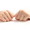 Anillo Mobius de plata anillo de pareja anillo para mujer hombre par anillo de plata de ley S925 diseño de nicho anillo simple liso