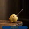 Adorno de Mascota de Té de Arcilla Púrpura Dehua, Juguete de Té Animal Pixiu del Zodiaco, Soporte para Incienso, Mascota de Té Pequeña que Cambia de Color