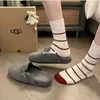 Novos Estilos de Sapatos Loafer 2026, Pantufas Peludas Quentes Internas de Veludo com Aumento de Altura, Sapatos Individuais Birkenstock, Meio Sapato Fechado para Mulheres