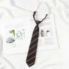 Rojo Oro y Rayas Rojas Estilo Perezoso Estilo Japonés Estilo Preppy Corbata Foto de Graduación Femenina Marrón Uniforme de Licenciatura Masculino Corbata