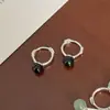 Saina Brincos de Argola Pequenos Estilo INS Simples Elegantes Modernos com Cristais Prata Esterlina 925 Design de Nicho Estilo Coreano