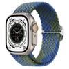 Nuevo Modelo Adecuado para Correa de Apple Watch Apple Iwatch11 Versión Arcoíris Correa Tejida Correa de Nailon Ajustable