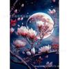 Luna de flor de durazno 5D pintura de diamantes diy completo diamante creativo sala de estar dormitorio pegatinas de diamante venta al por mayor transfronteriza venta directa de fábrica