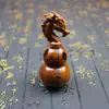 Colgante de Calabaza con Cabeza de Dragón de Madera de Azufaifo Impactada por Rayos, Llavero Portátil, Calabaza en Forma de Espada, Calabaza con Marca de Rayo, Tallado Completamente a Mano