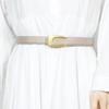 Cinturón de cuero vintage para mujer, nuevo, fino, sencillo, combinable, moderno, decorativo, para traje.