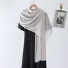 Bufanda Larga de Bambú Popular Transfronteriza Casual Versátil Personalidad Color Sólido Minimalista Cómoda Transpirable Ropa de Viaje Chal Multiusos