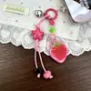 Chaveiro Decorativo Criativo de Fatia de Fruta Artificial Estilo Miu, Chaveiro Temático de Frutas, Pequeno Pingente para Bolsas de Casal