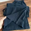 [En Stock] Pantalones de Pijama de Lino de Alta Gama Estilo Coreano para Mujer, Pantalones Largos, Nuevo Estilo de Verano, Pantalones de Pierna Ancha Talla Grande para Mujer, Adecuados para Salir