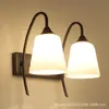 Folha de Bananeira Quarto Nórdico Luminária de Cabeceira Sala de Estar Parede de Fundo Corredor Corredor Luminária de Parede Designer Retrô Meio do Século Tecido Ferro