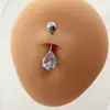 Piercing de Umbigo com Zircônia Cravejada de Diamante Anel de Umbigo Joia Piercing Transfronteiriço Estiloso Europeu e Americano Tendência Sexy Sexy Piercing