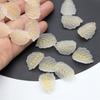 20 piezas de 16*23mm de esmalte coloreado dorado hoja de fresa tridimensional diy horquilla antigua horquilla de jade material floral