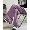 Jeans Roxo Largo para Primavera e Verão para Homens e Mulheres, Solto Lavado Americano Fino High Street Perna Reta Emagrecedor Calças