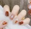 Douyin Chuanwu Champagne Diamante Olho de Gato Unhas Usáveis Luxo Leve Explosivo Adesivos de Unha Usáveis Outono e Inverno Mais Fácil de Combinar Transmissão Ao Vivo