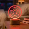 Placa Guía de Luz Acrílica de Personaje de Anime Naruto Luz de Noche Control Remoto Táctil USB Luz Visual 3D de Siete Colores
