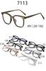 Popular inserto de plaqueta de montura TR90 patilla de seda montura grande moda moderna gafas versátiles café grande comercio exterior 7113