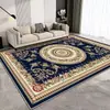 Alfombra de Estilo Persa Transfronteriza, Sala de Estar, Dormitorio, Alfombrilla de Mesita de Noche, Antideslizante, Resistente a Manchas, Alfombra para Sofá, Alfombra de Terciopelo de Cristal al por Mayor